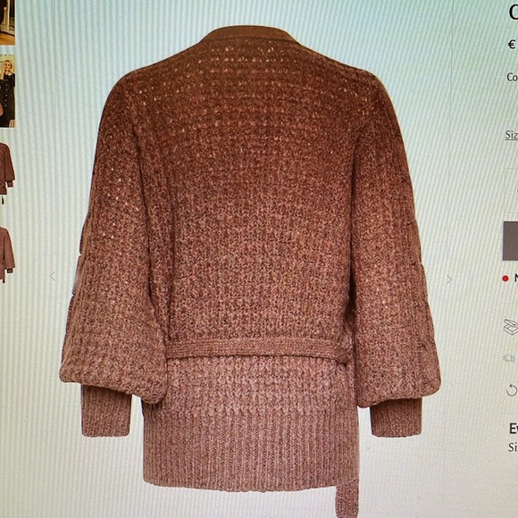 New cream lorelai wrap knitted cardigan - Picture 3 of 5